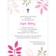 Botanical Leaves with Cross Invitations Image 3 of 5